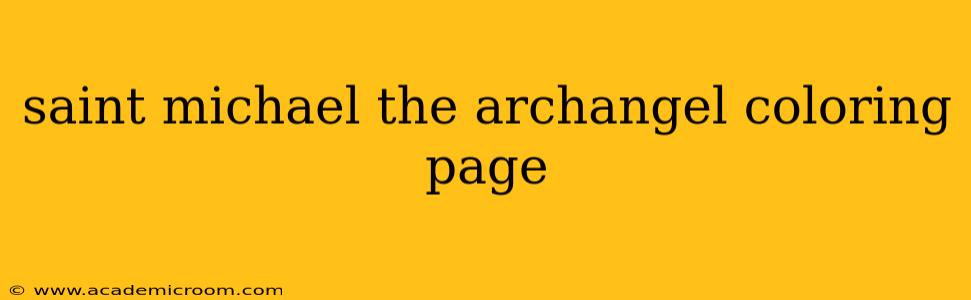 saint michael the archangel coloring page