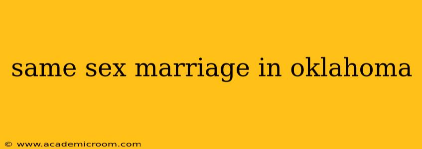 same sex marriage in oklahoma