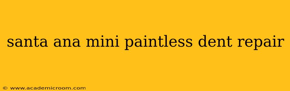 santa ana mini paintless dent repair
