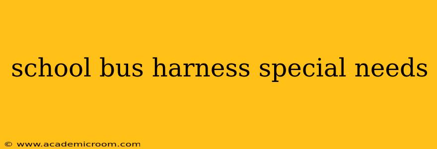 school bus harness special needs