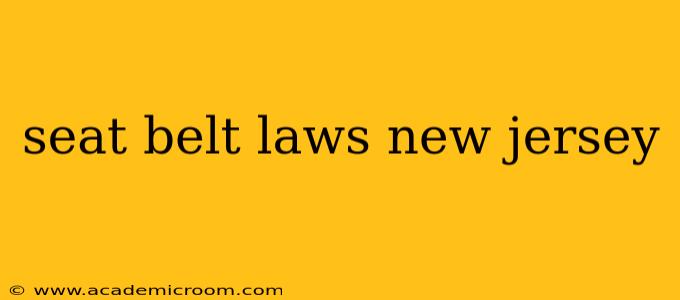 seat belt laws new jersey