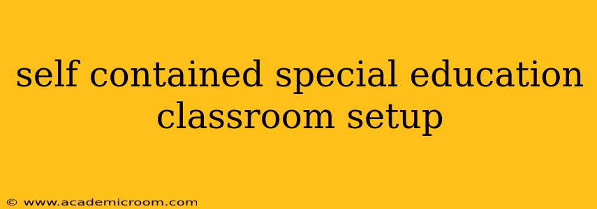 self contained special education classroom setup