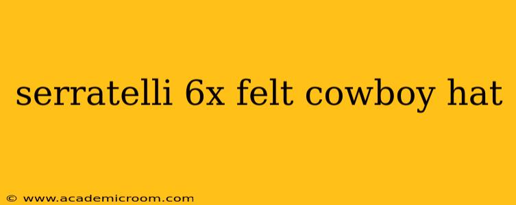 serratelli 6x felt cowboy hat