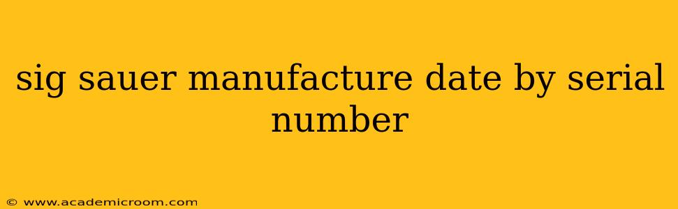 sig sauer manufacture date by serial number