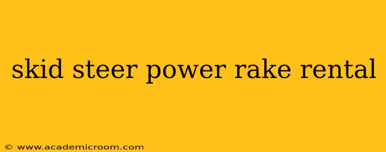 skid steer power rake rental