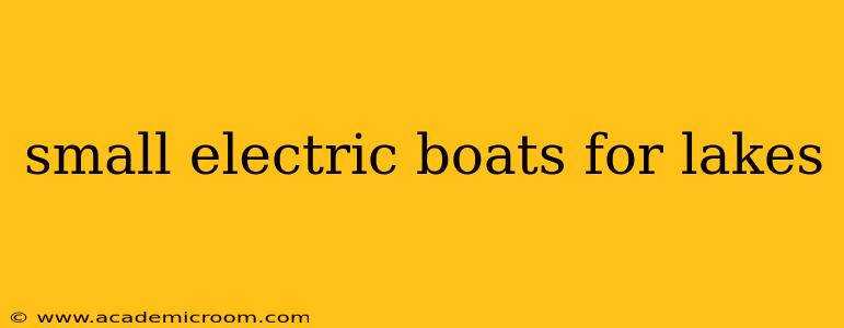 small electric boats for lakes