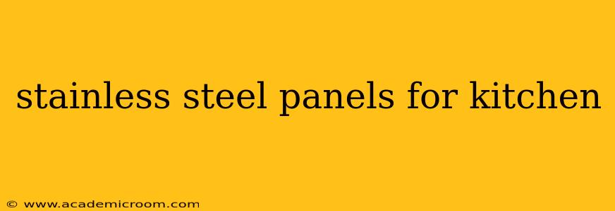 stainless steel panels for kitchen