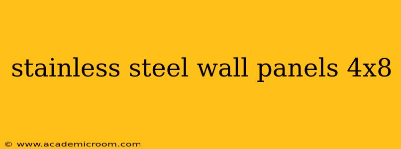 stainless steel wall panels 4x8
