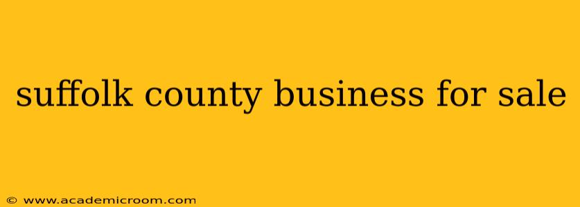 suffolk county business for sale