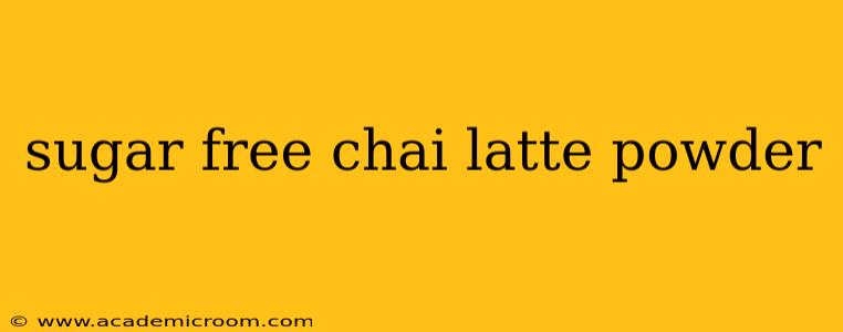 sugar free chai latte powder