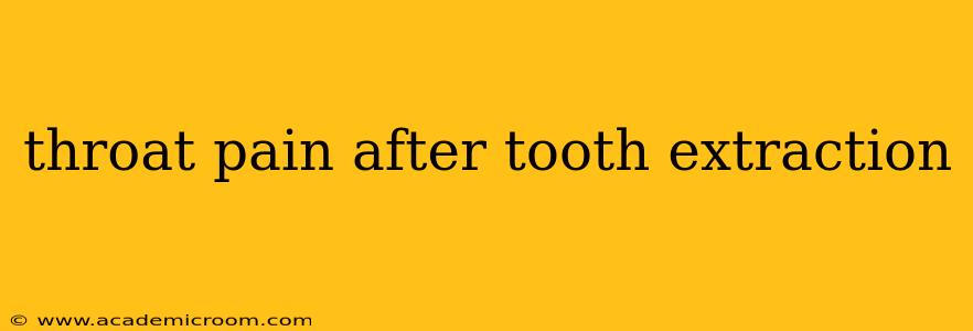 throat pain after tooth extraction