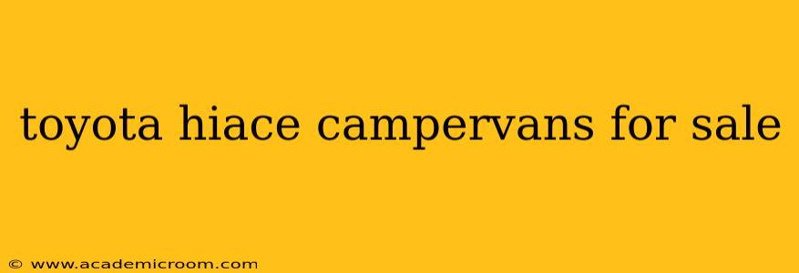 toyota hiace campervans for sale