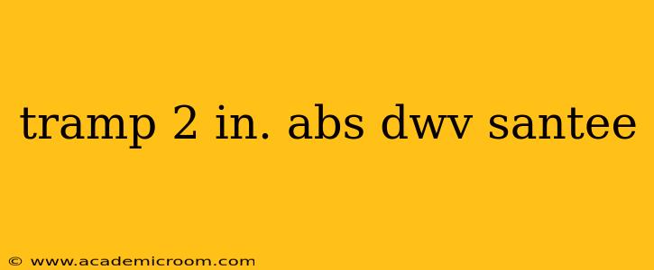 tramp 2 in. abs dwv santee