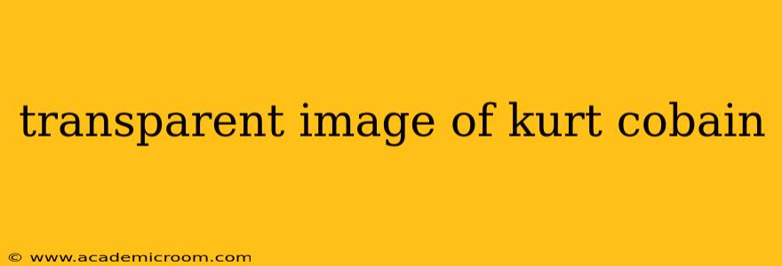 transparent image of kurt cobain