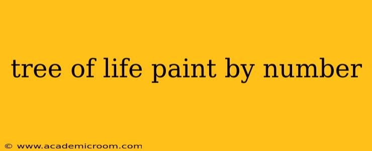 tree of life paint by number