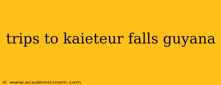 trips to kaieteur falls guyana