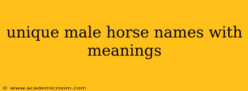 unique male horse names with meanings