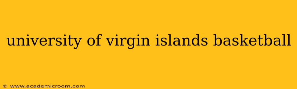 university of virgin islands basketball