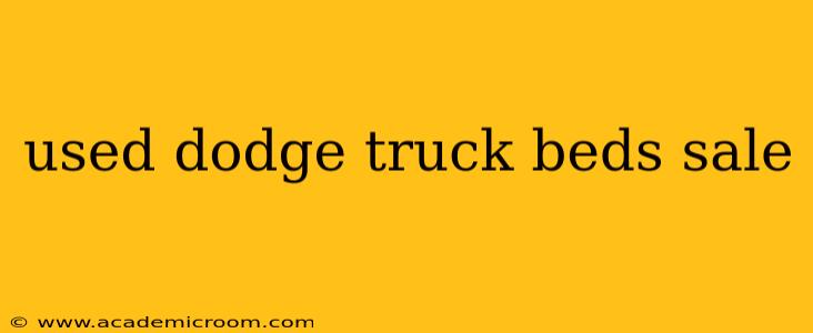 used dodge truck beds sale