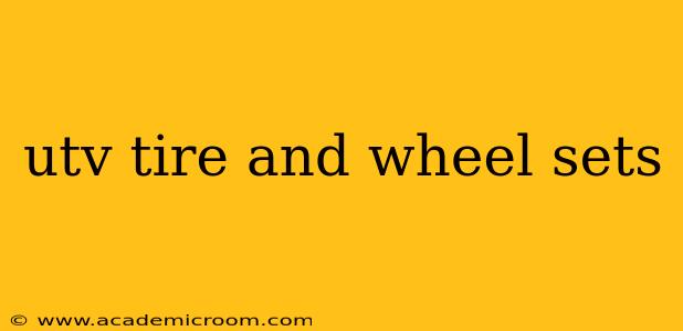 utv tire and wheel sets