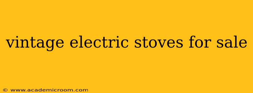 vintage electric stoves for sale