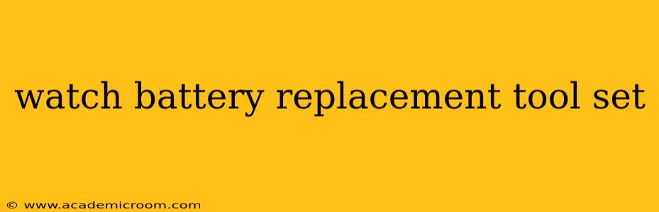 watch battery replacement tool set