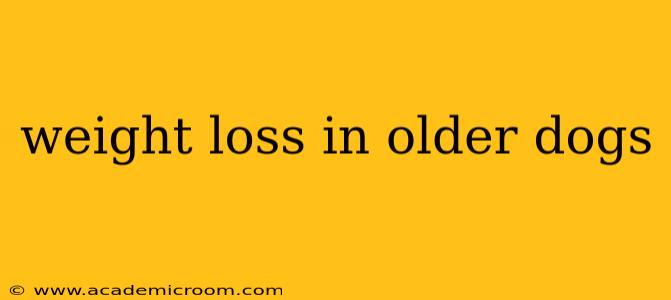 weight loss in older dogs