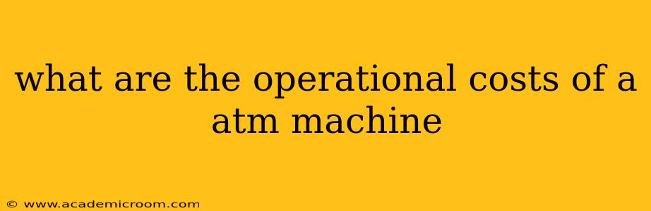 what are the operational costs of a atm machine
