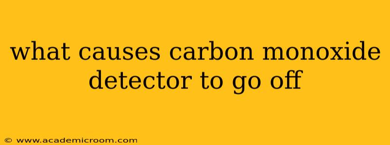 what causes carbon monoxide detector to go off