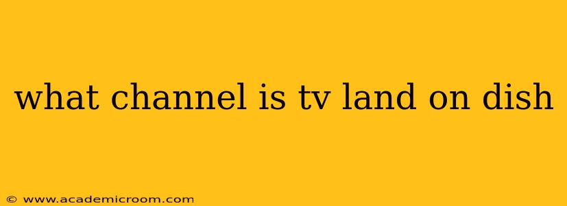 what channel is tv land on dish
