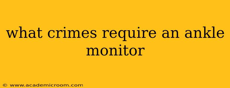 what crimes require an ankle monitor