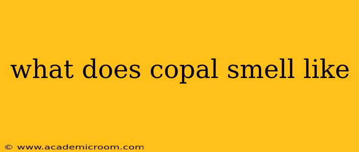 what does copal smell like