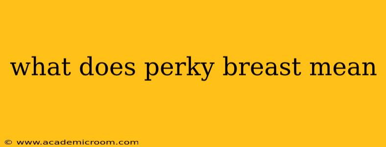 what does perky breast mean