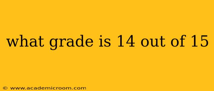 what grade is 14 out of 15