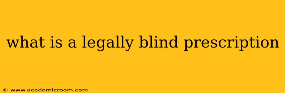what is a legally blind prescription