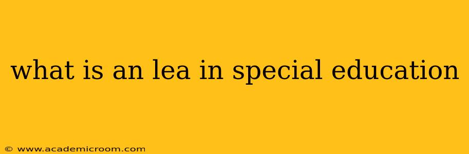 what is an lea in special education