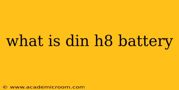 what is din h8 battery