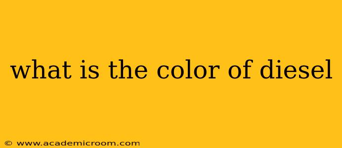 what is the color of diesel