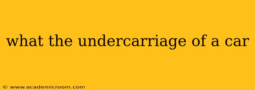 what the undercarriage of a car