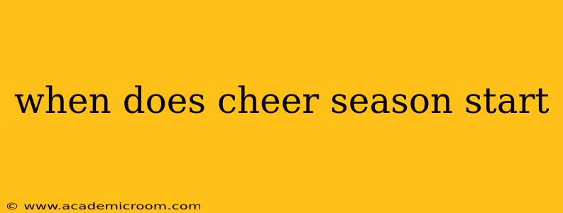 when does cheer season start