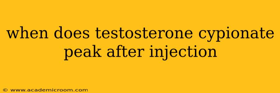 when does testosterone cypionate peak after injection