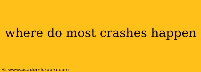 where do most crashes happen