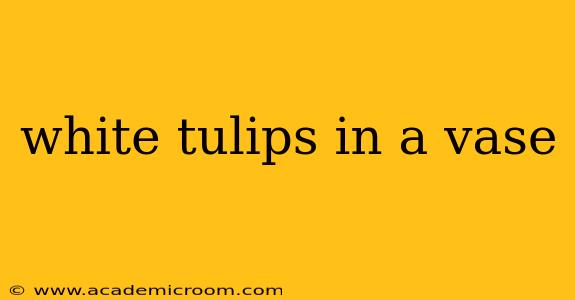 white tulips in a vase