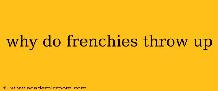 why do frenchies throw up