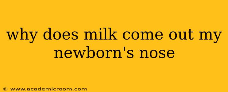 why does milk come out my newborn's nose