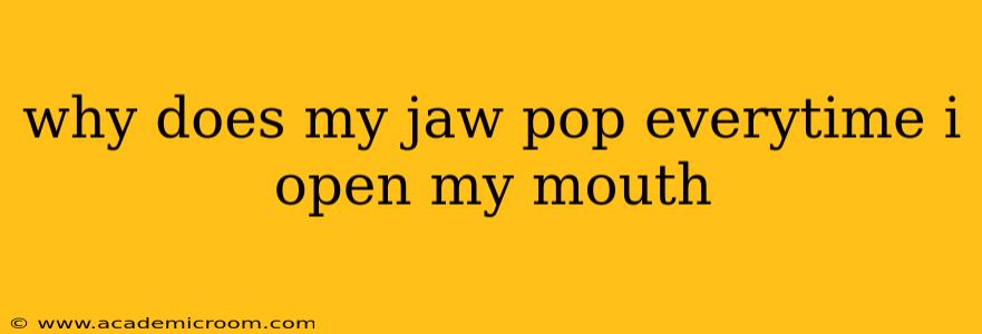 why does my jaw pop everytime i open my mouth