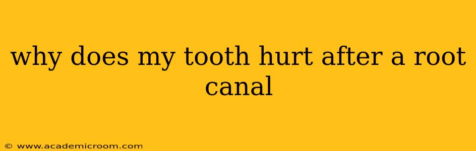 why does my tooth hurt after a root canal