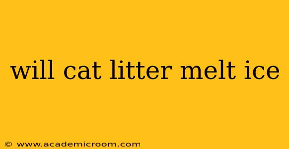 will cat litter melt ice