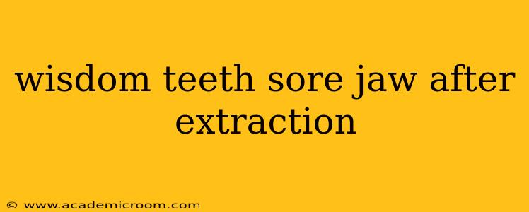 wisdom teeth sore jaw after extraction
