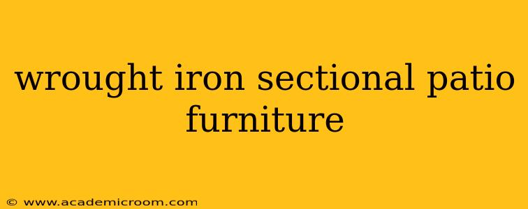 wrought iron sectional patio furniture